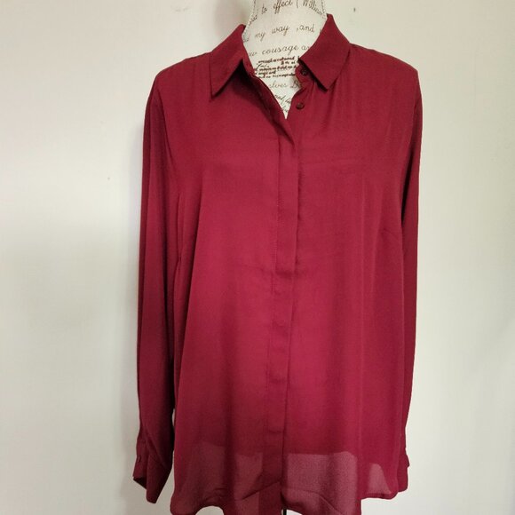 Burgundy Blouse - Picture 1 of 10